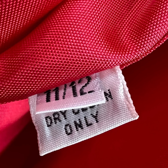 NWOT VINTAGE |•PARIS SPORT CLUB•| Statement Long Red Wool Black Leather Sz 11/12 - Picture 15 of 15